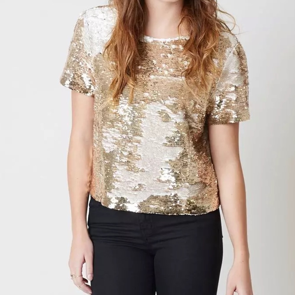 Gold Sequin Top